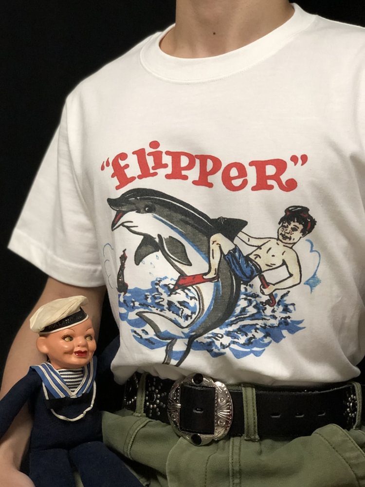 American retro Hawaiian dolphin T-shirt