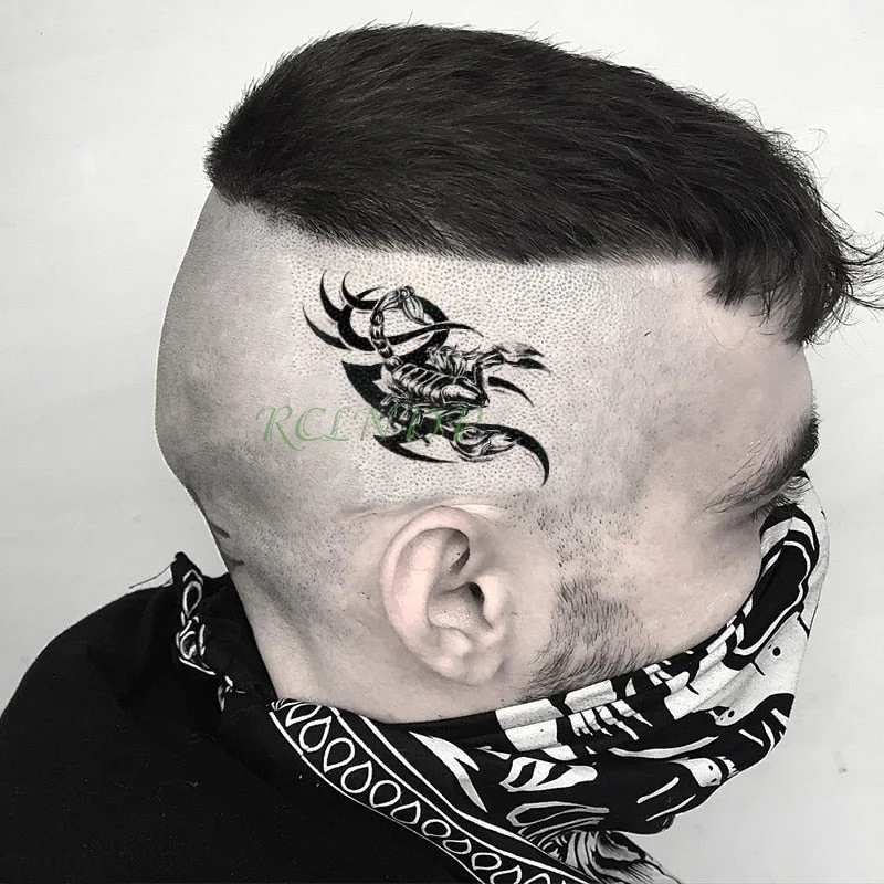 Waterproof Temporary Tattoo Sticker Scorpion Halloween Flash Tatoo Fake Tatto arm Wrist Foot hand neck For Girl Men Women kids