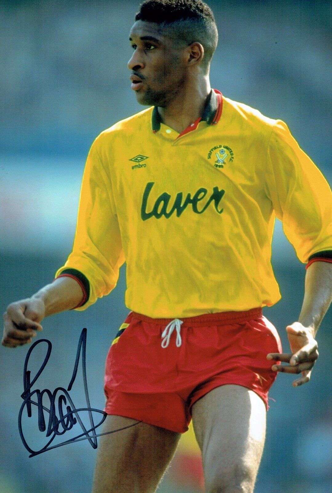 Brian DEANE SIGNED Autograph 12x8 Photo Poster painting 2 AFTAL COA Sheffield United Blades SUFC