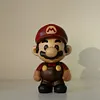 Handmade solid wood inlaid Mario creative figurine, cartoon character desktop decoration gift