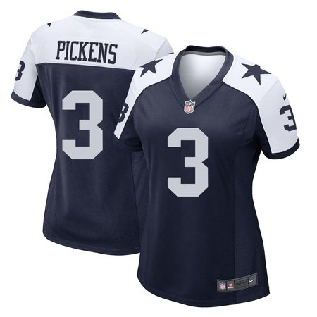 Women's Dallas Cowboys #3 George Pickens  Navy Game Jersey 9632