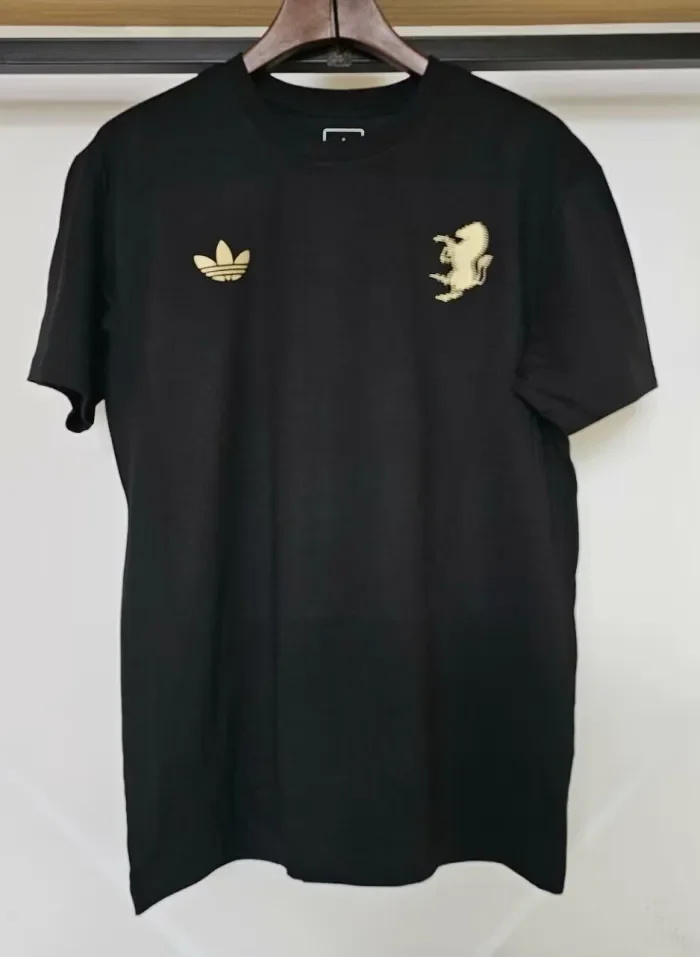 Maillot Shirt 2025-2026 Juventus Black Cotton Football Shirt