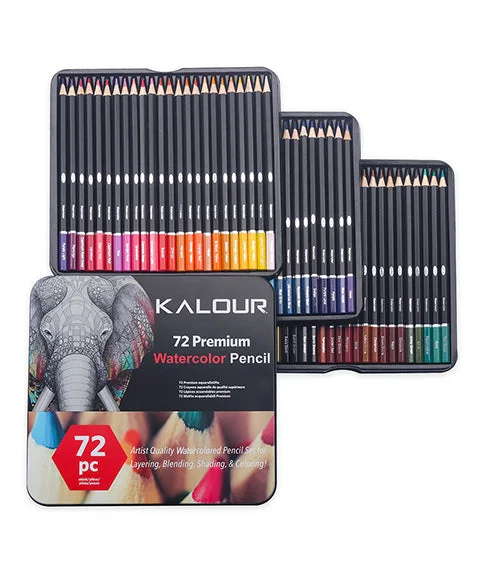 72 Colors Professional Premium Watercolor Pencils In Tin Box