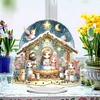 Diamond Painting Acrylic Easter Nativity Desktop Ornaments for Bedroom Table Decor