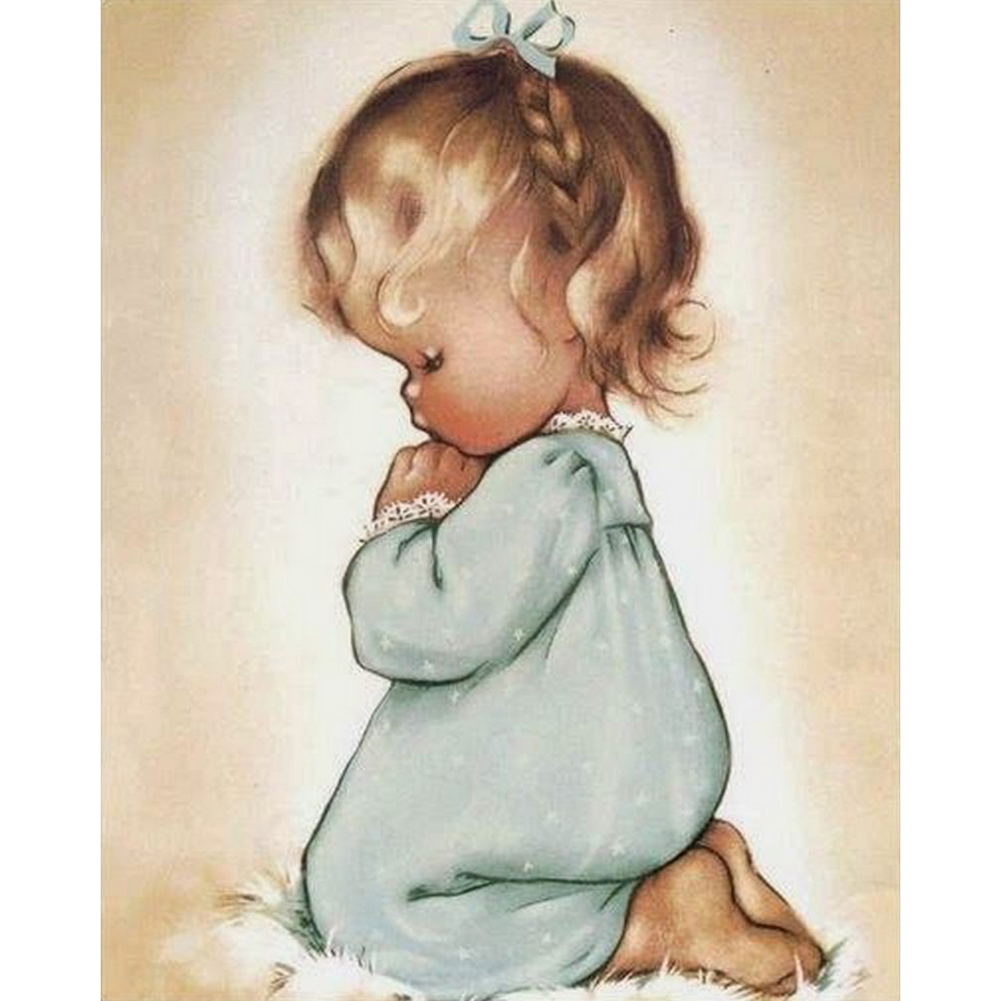 

Kid Pray - Round Drill Diamond Painting - 30*40CM, 501 Original