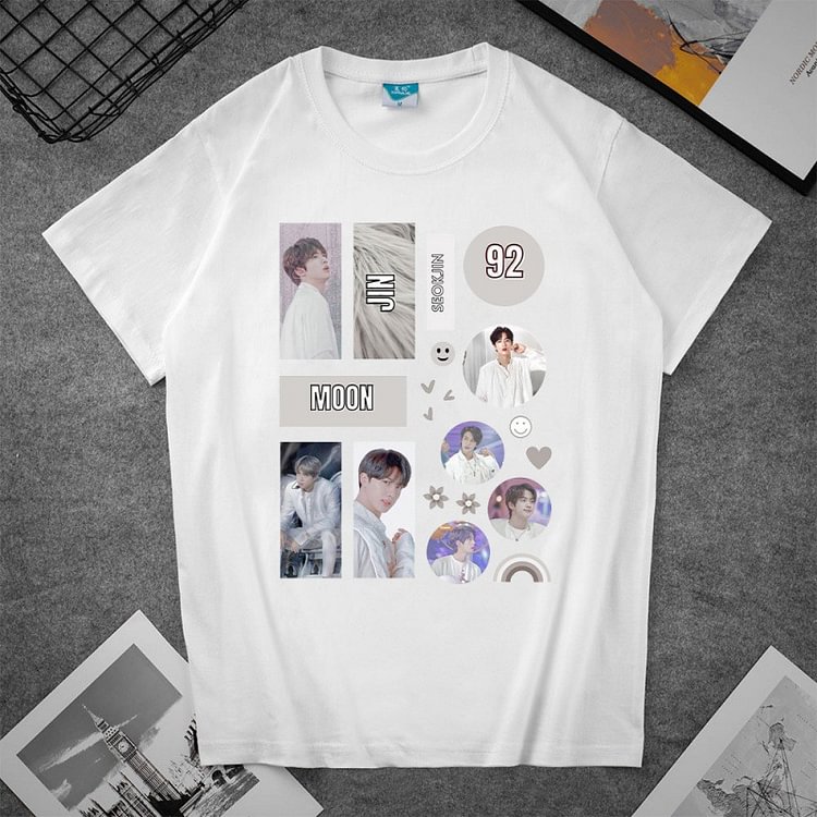 BTS Member Patch Print T-shirt