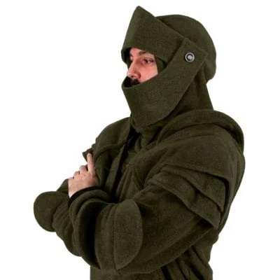 Uveng Uveng Hooded Elbow-Wearing Mask Fagroom Fagroom Faeling Fagmouse Solid-Color Coat Tunic Coswear