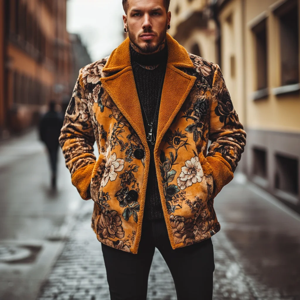 Street Fashion Casual Men's Jacket Printed Jacket Coat-inspireuse