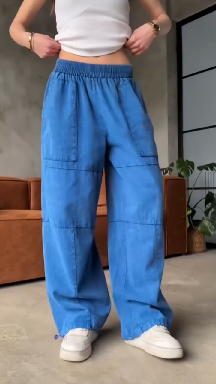 Women's Casual Loose Stitching Trousers