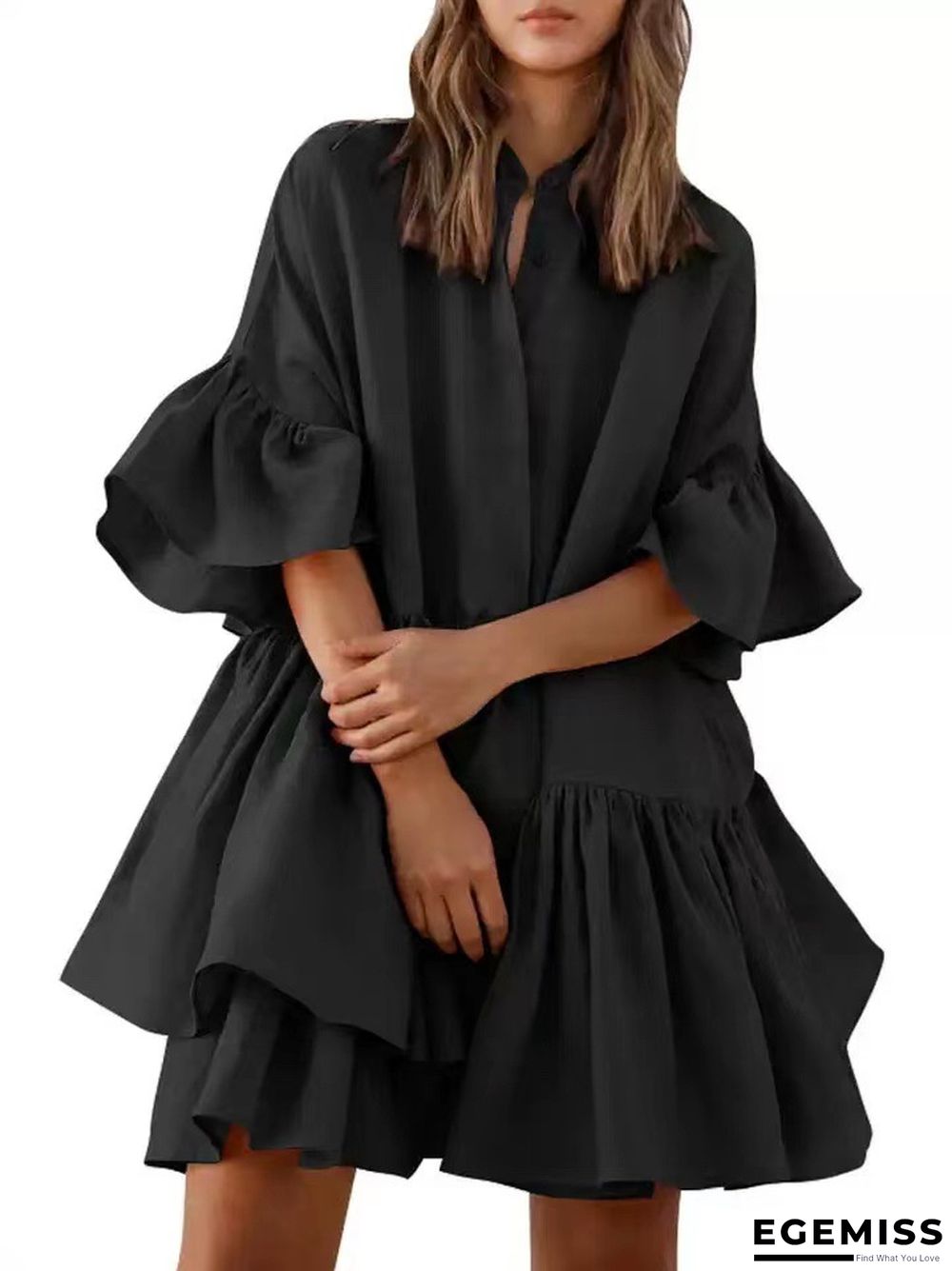 Chiffon Loose Solid Color High-end Dress | EGEMISS