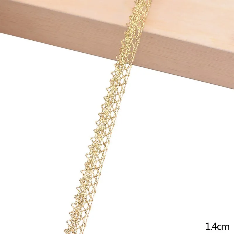 5/10Yards Gold Lace Trim Ribbon Curve Lace Fabric Sewing Centipede Braided Lace Wedding Craft DIY Clothes Accessories Home Decor