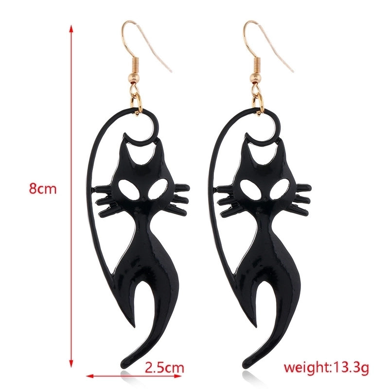 6 Pieces Gothic Cat Spider Alloy Women’S Drop Earrings 1 Pair