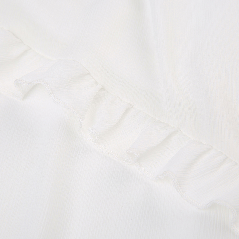 Ootddress White Ruffled Patchwork Long Skirt See-Through For Women Split Summer Beach Holiday Maxi Skirt Women's Fashion Y2k Skirt
