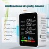 6 in 1 CO2 TVOC HCHO PM2.5 Detector LCD Digital Temperature Humidity Tester
