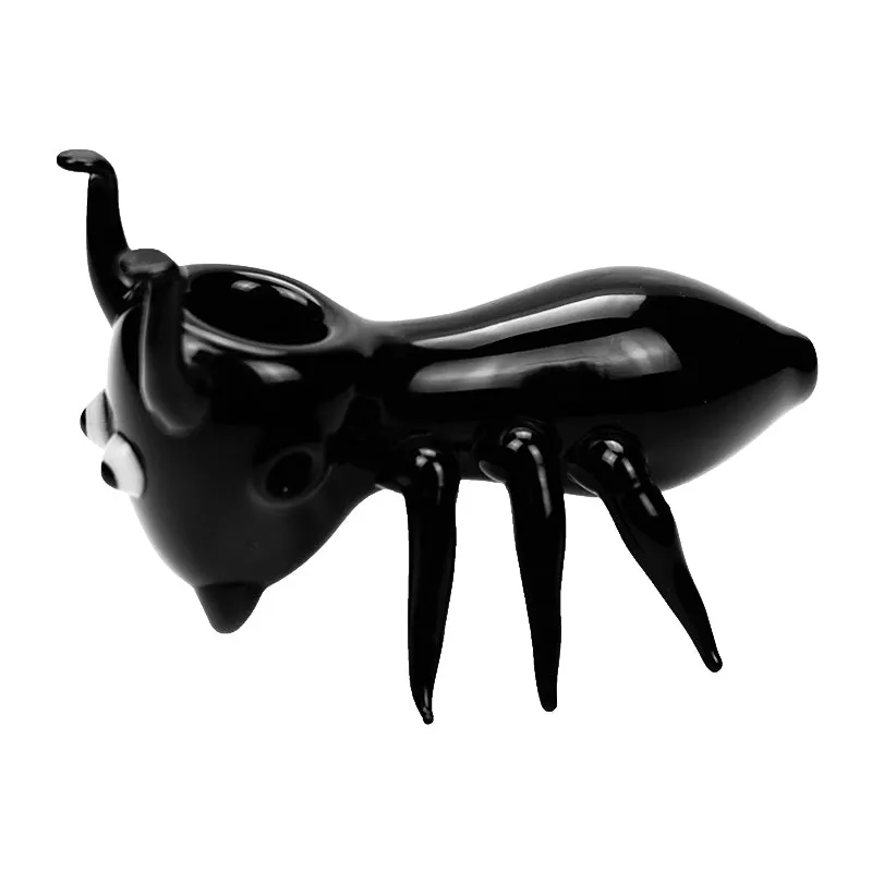 Black Ant Shaped Glass Smoking Pipe Creative Animal Style