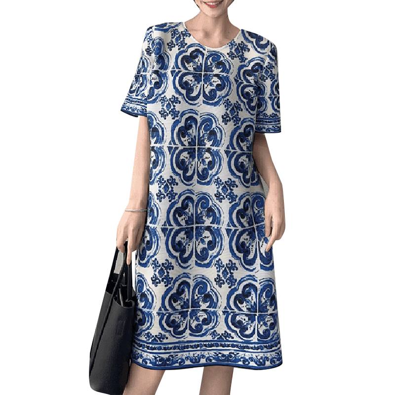 ZANZEA Summer Holiday Women Mini Dresses Ethnic Printed Casual Loose Vestidos Short Sleeve Round Neck Short Robe Beach Sundress