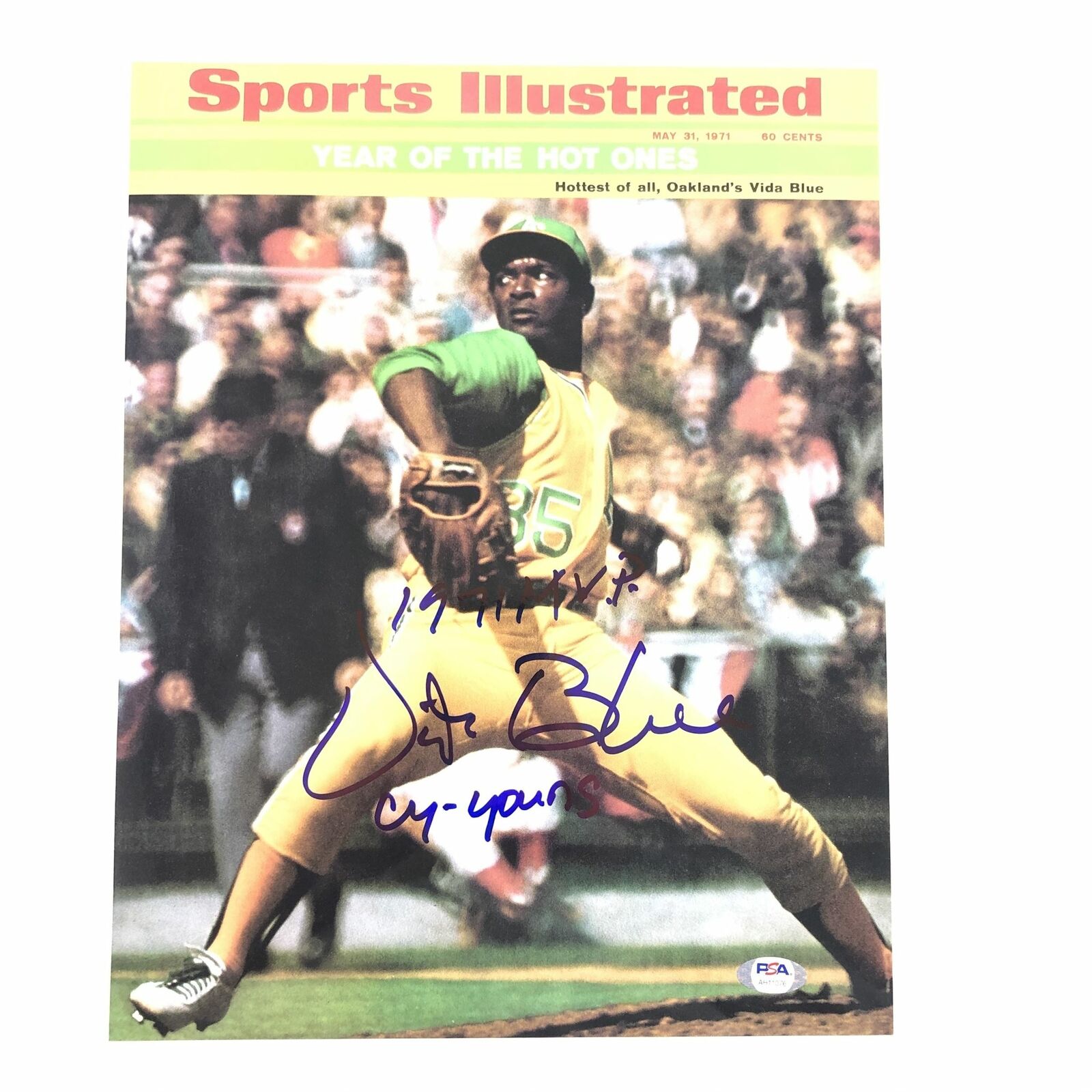 Vida Blue signed 11x14 Photo Poster painting PSA/DNA Oakland Athletics autographed