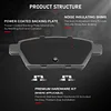 cciyu D1161 Rear Ceramic Brake Pads Kits 4pcs fit For 2006-2012 For Ford Fusion,2007-2012 For Lincoln MKZ,2006 For Lincoln Zephyr,2006-2013 For Mazda 6,2006-2011 For Mercury Milan