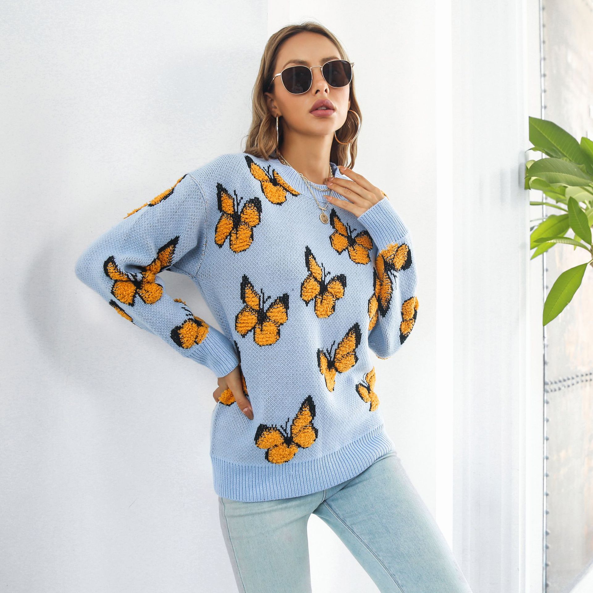 Butterfly Sweater Women's Loose Sweater