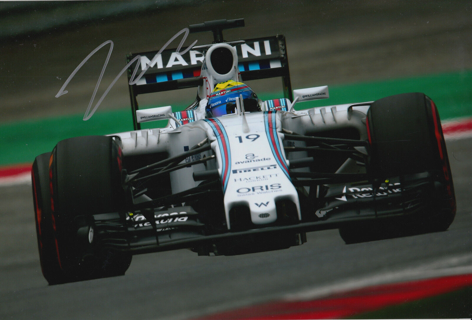 Felipe Massa Hand Signed 12x8 Photo Poster painting Williams Martini F1 9.