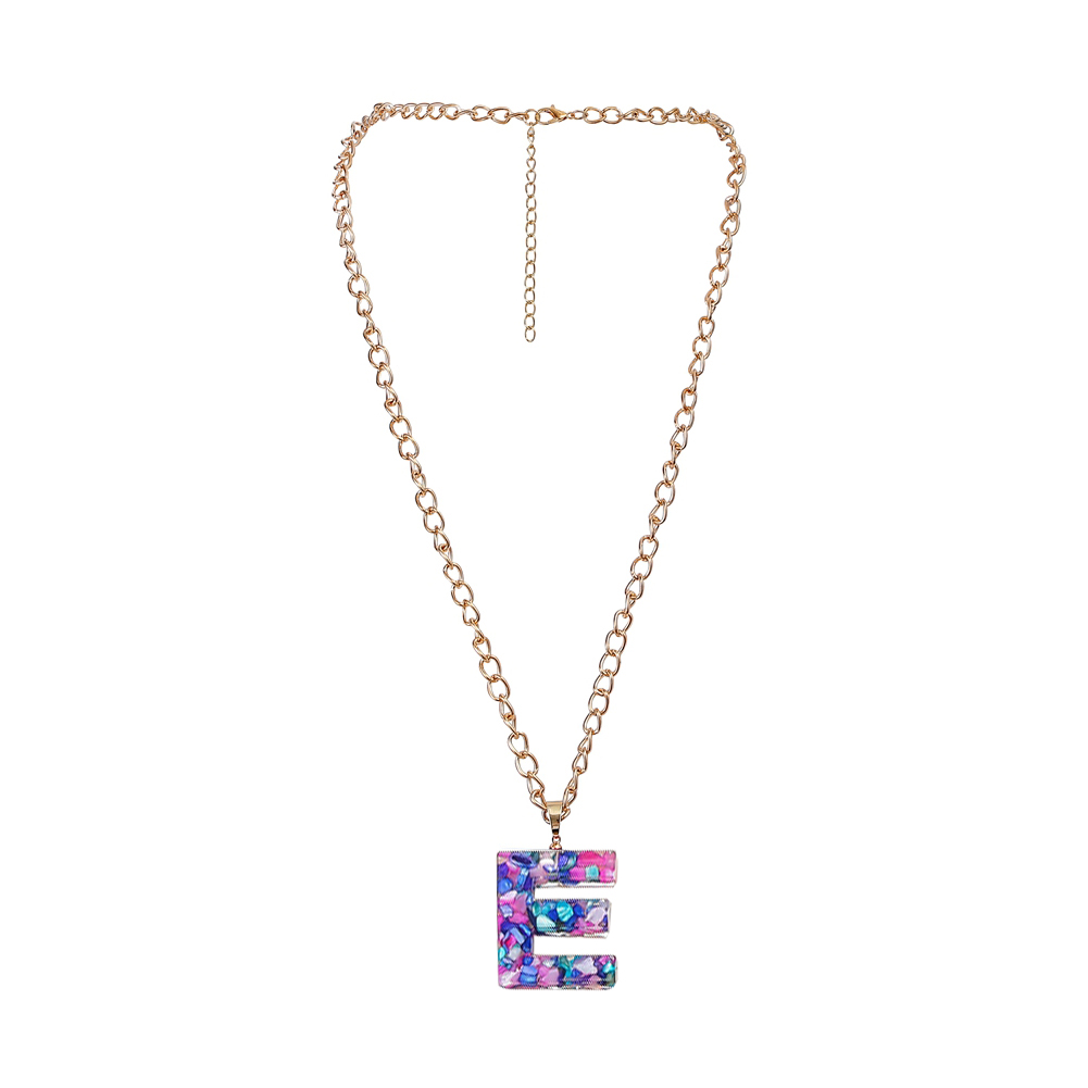 

26 Letter Charm Necklace A-Z Alphabet Pendant Hip Hop Sweater Chain Jewelry, 501 Original