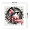 Snowman-Partial 11CT Stamped Cross Stitch Bead Embroidery 36*36cm/14.17*14.17in