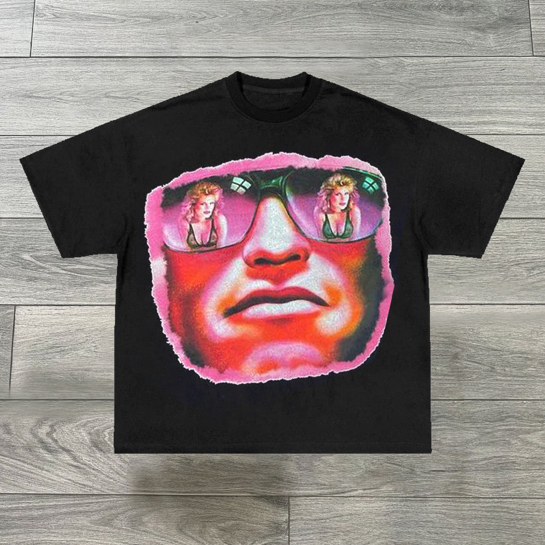 I Got A Thang For You Abstract Human Face Graphic 100% Cotton T-Shirt
