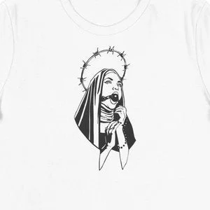 pornhint Pornhint Satanic Nun T-Shirt, Sexy Nun Shirt, Nun Erotic Shirt, Naughty Nun Clothing, Devil Nun Outfit, BDSM Nun Women Shirt, Nun Fetish Shirt