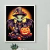 (40*50cm)Halloween Pumpkin Winged Dragon - Full Round Drill Diamond Painting
