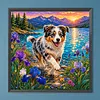 Diamond Painting -5D Full Round Drill Australian Shepherd Puppy(40x40cm)