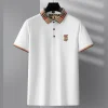 Men's Business Striped Lapel Polo Shirt