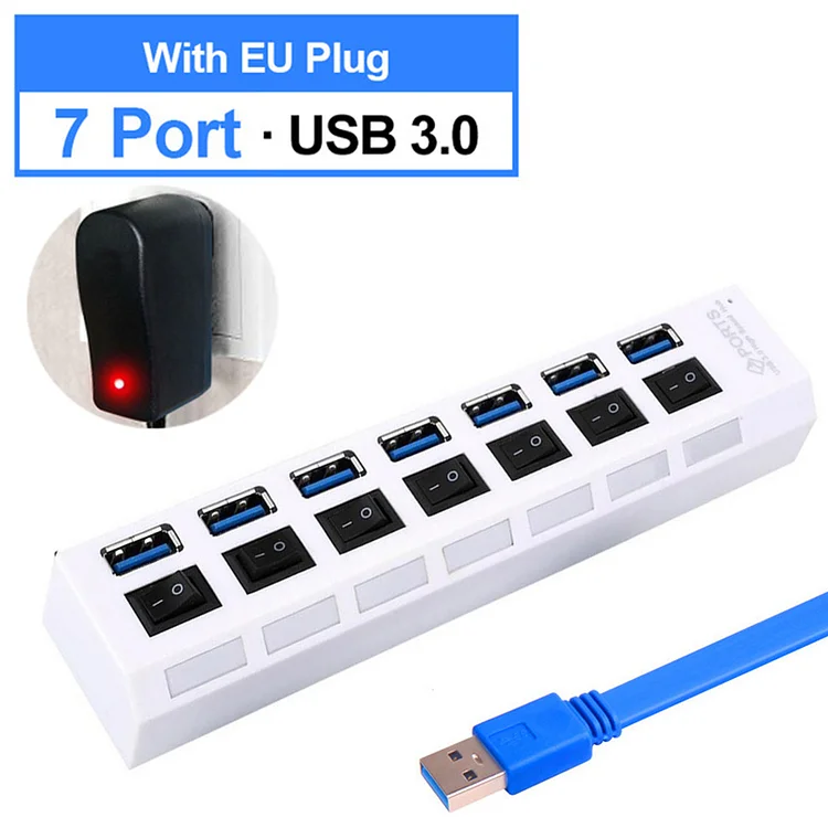 Multiple Ports High-Speed USB Hub | 168DEAL