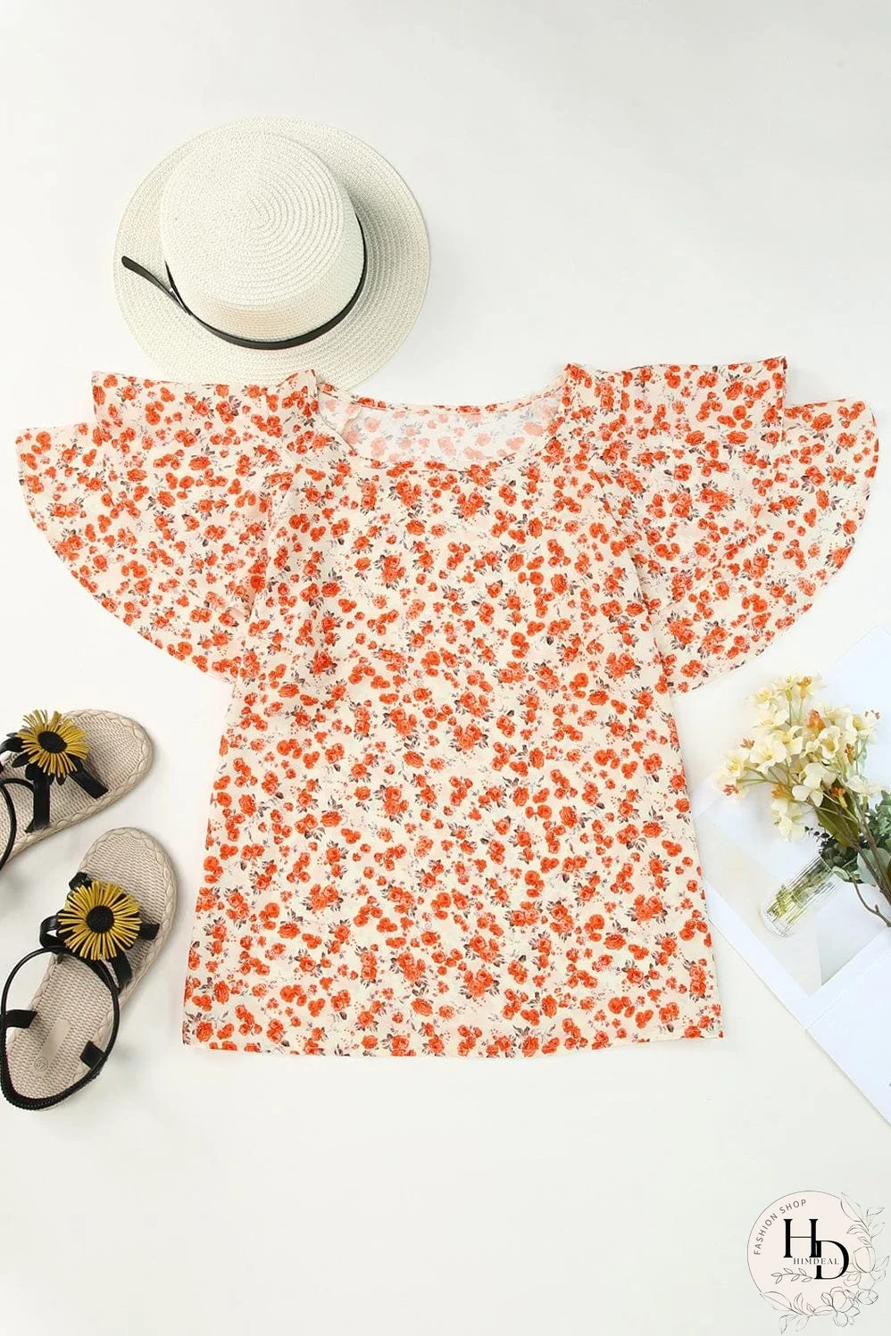 Rustic Floral Blouse