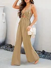 Empire Sleeveless Wide Leg Jumpsuits