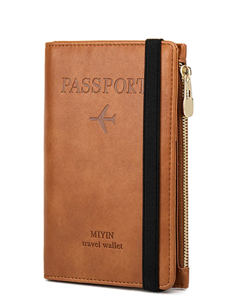 RFID/NFC Protection Leather Utility Passport Purse