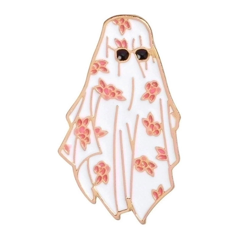 Cartoon Style Ghost Alloy Stoving Varnish Plating Kid’S Brooches
