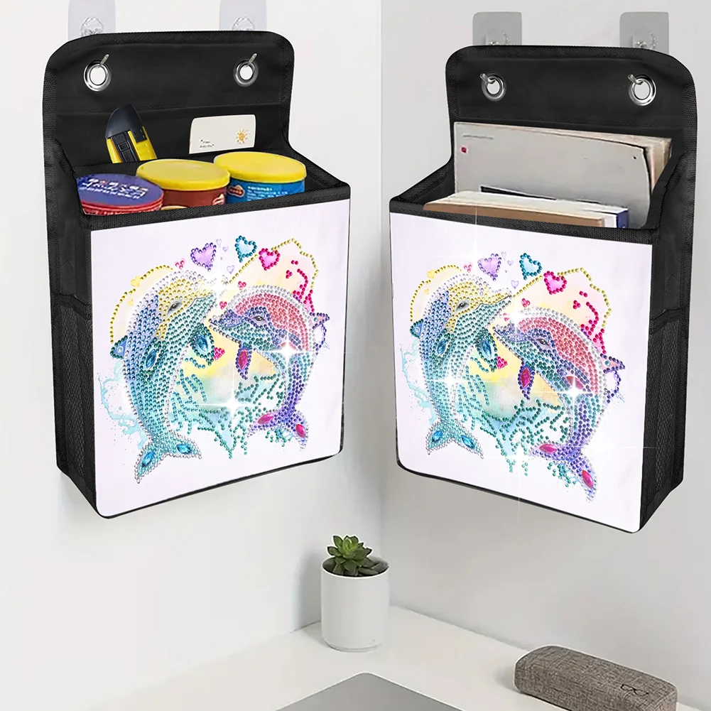 DIY Dolphin Diamond Painting Storage Bag Diamond Art Sundries Holder Bag