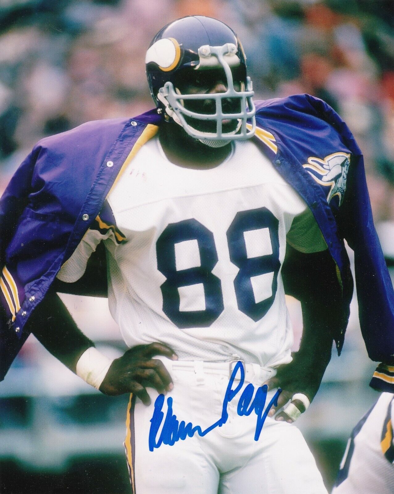 ALAN PAGE MINNESOTA VIKINGS ACTION SIGNED 8x10