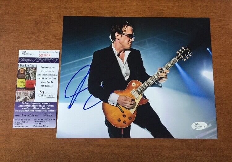 Joe Bonamassa Signed Blue Ink 8x10 Color Action Photo Poster painting JSA/COA N23614