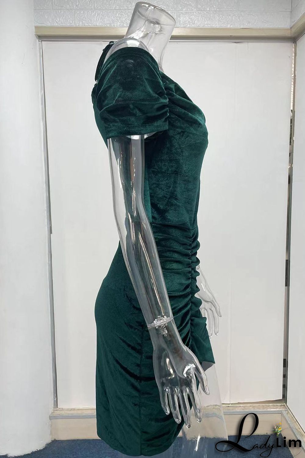 Black Elegant Solid Split Joint Asymmetrical Spaghetti Strap One Step Skirt Dresses