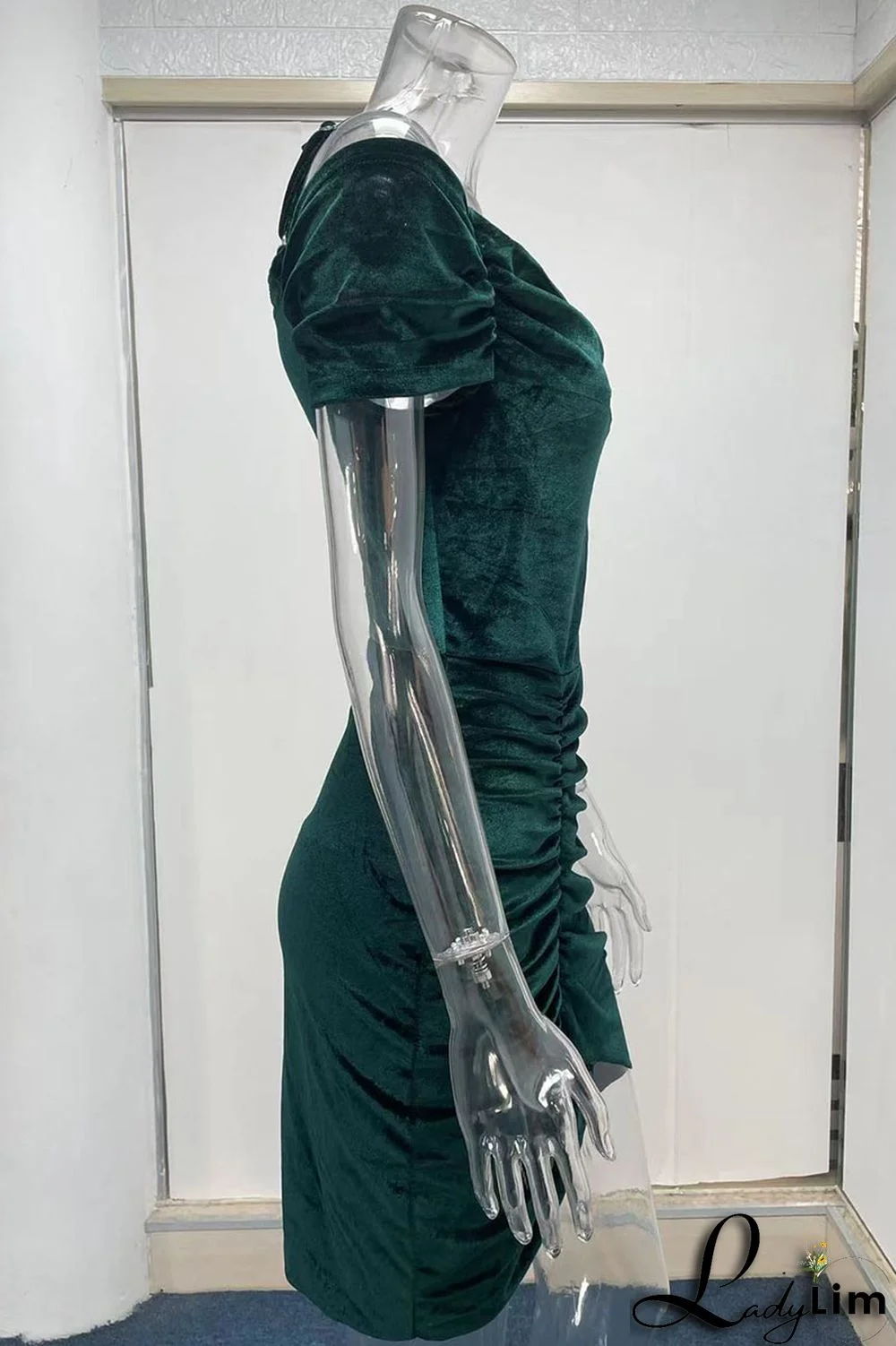 Black Elegant Solid Split Joint Asymmetrical Spaghetti Strap One Step Skirt Dresses