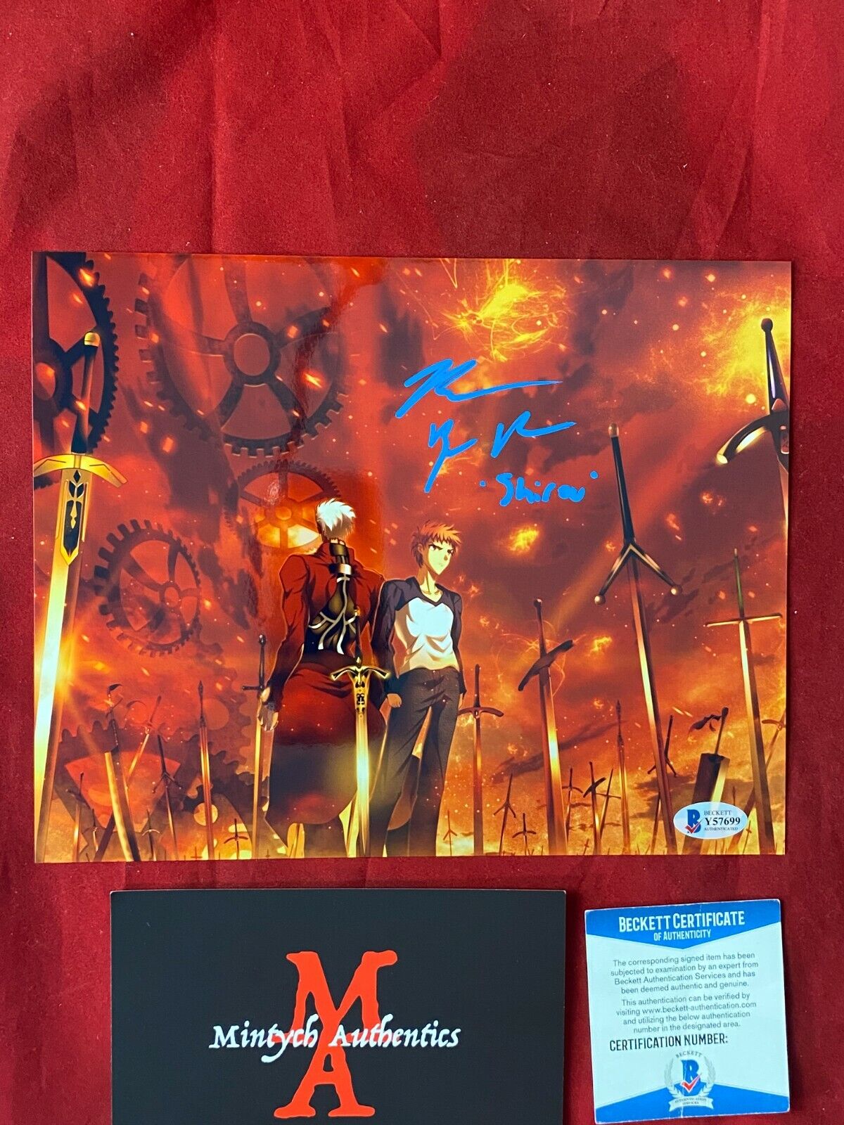 BRYCE PAPENBROOK SIGNED 8x10 Photo Poster painting! FATE/STAY NIGHT! SHIROU! BECKETT COA! ANIME