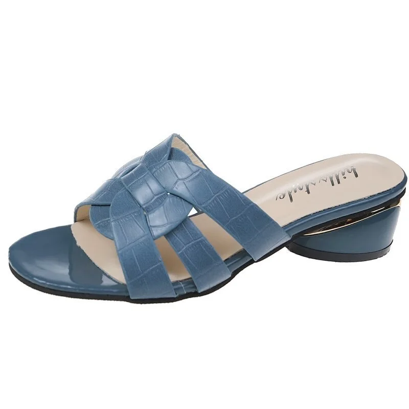 Qengg Women Brand Slippers Summer Slides Open Toe Flat Casual Shoes Leisure Sandal Female Beach Flip Flops Big Size 43