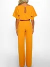 Loose Batwing Sleeves+Wide Leg Jumpsuits
