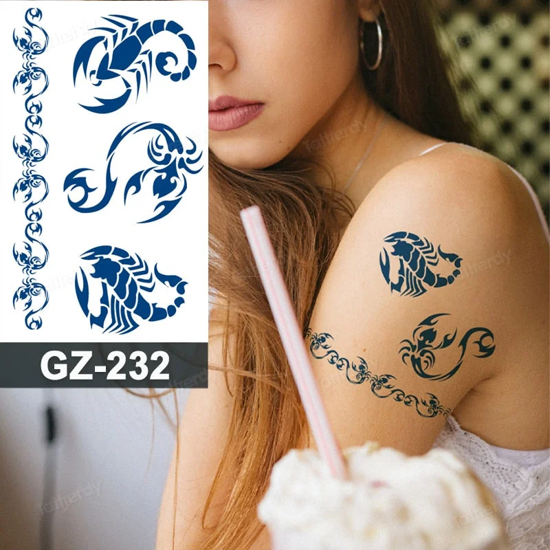 Anime Temporary Tattoo Fruit Ink Waterproof Natural Safety Lasting Juice DIY Body Art Tattoo Arm Sleeve Hand Paints Tattoo Fake