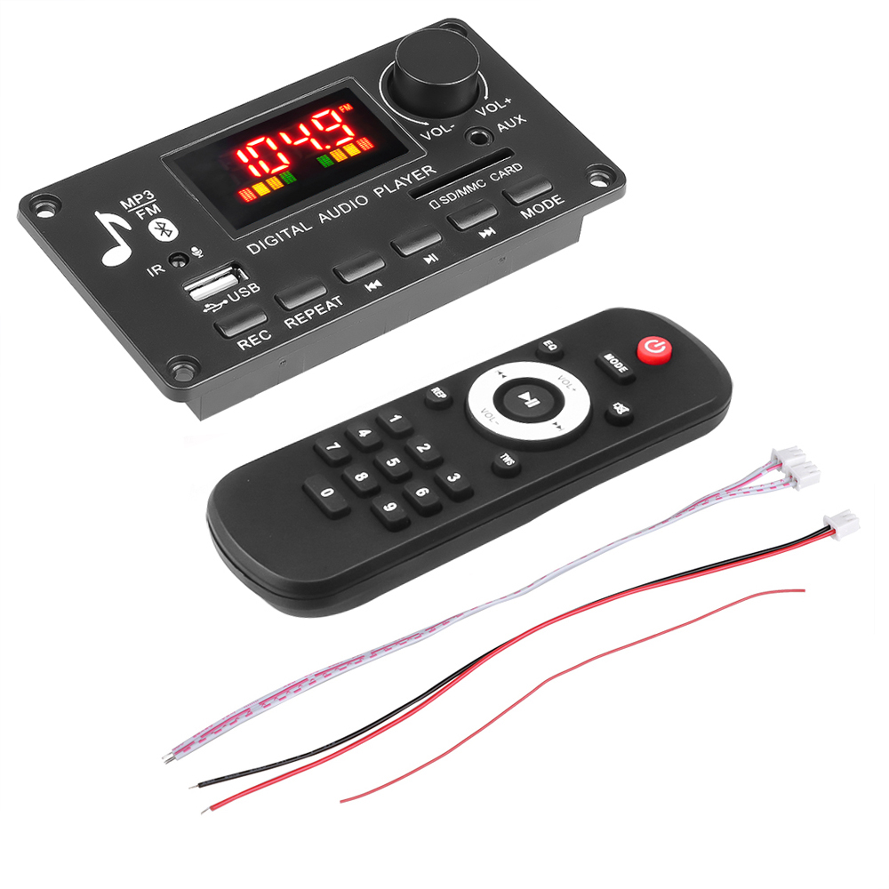 80W Amplifier Wireless Car Music Mp3 decoder board Player Handsfree Module FM Radio DC 5V-26V bluetooth audio module