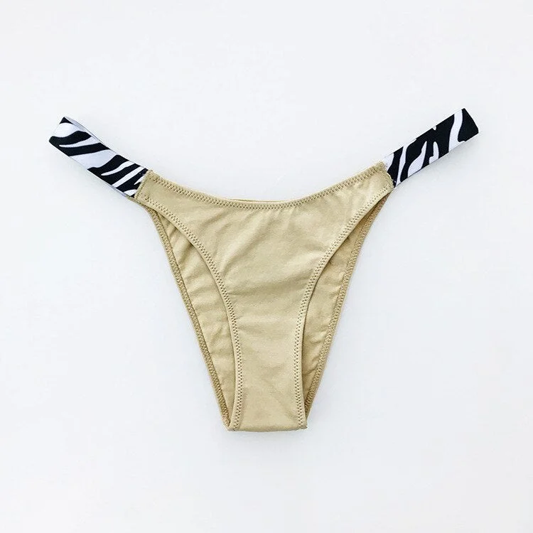 European And American New Panties Sexy Solid Color Panties Fashion Comfort Zebra G-String Low Waist Seamless Underpants Lingerie