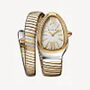 Bvlgari Serpenti Tubogas single-spiral Two-Tone 35mm Silver Dial Diamond Ladies Watch 103648 Super Clone