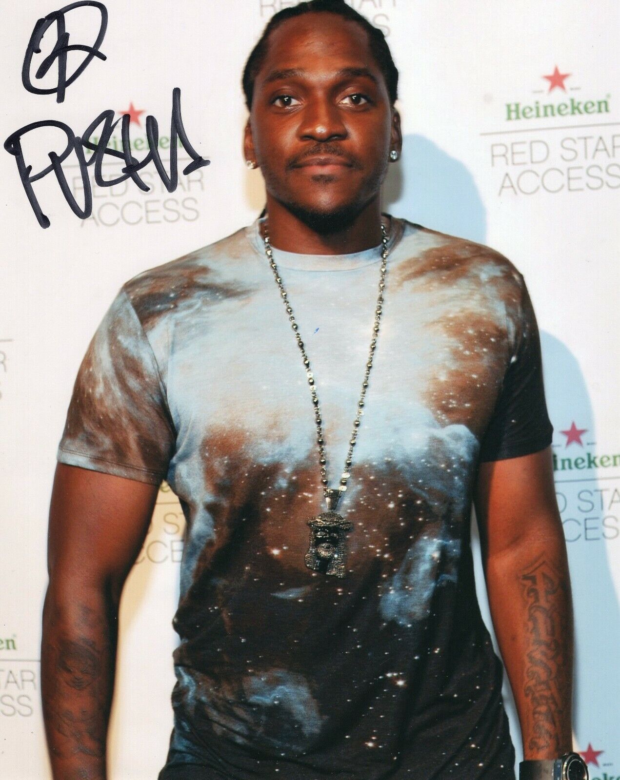 Pusha T Signed 8x10 Photo Poster painting w/ COA Rapper Daytona My Name Is My Name #1