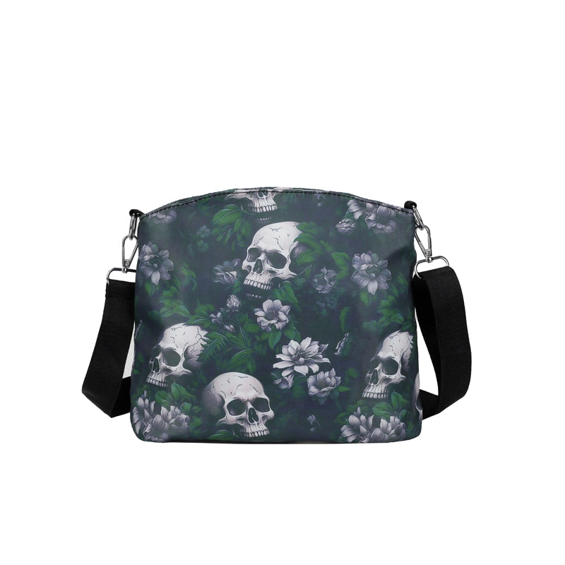 Halloween Women’s Skull Streetwear Square Zipper Shoulder Bag Underarm Bag